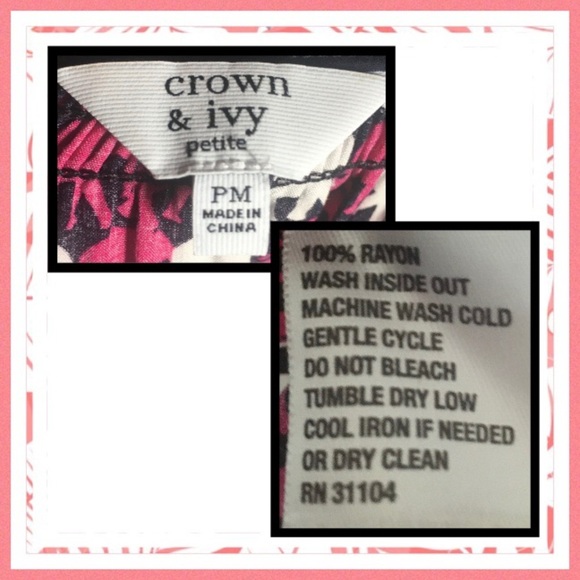 Crown & Ivy Elephant Lightweight Split Neck Top - Picture 7 of 8